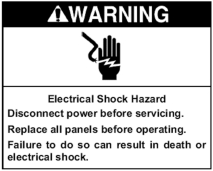 ATTENTION – Risque de choc électrique